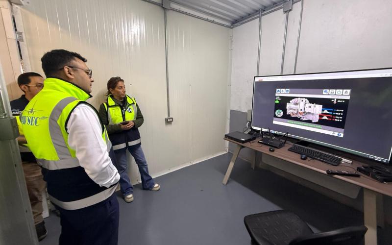 Durante la visita se constataron avances en el sistema de aire acondicionado, que permitirá una mejor climatización en las áreas de atención al público