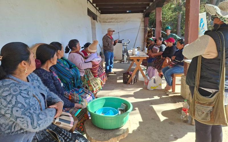 Capacitaciones técnicas fortalecen salud y producción agrícola en aldeas de Cantel