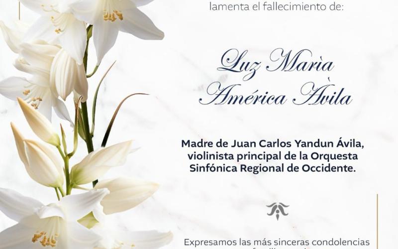 El Ministerio de Cultura y Deportes lamenta el fallecimiento de Luz María América Ávila