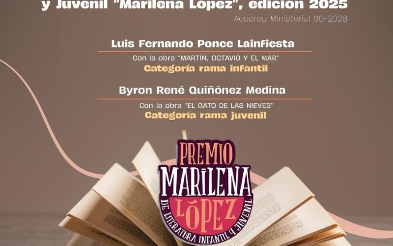 Celebramos a los ganadores del Certamen de Literatura Infantil y Juvenil “Marilena López”, edición 2025