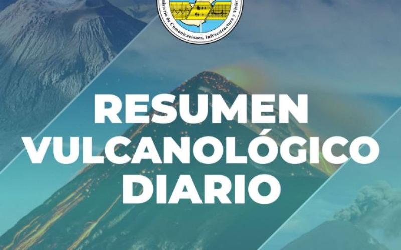 INSIVUMEH presenta el resumen vulcanológico diario y llama a mantenerse informados por canales oficiales