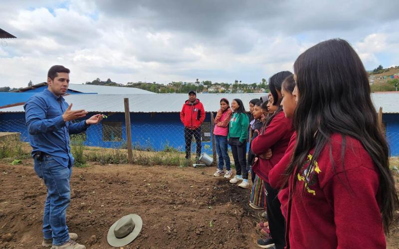 Estudiantes cultivan su propio alimento