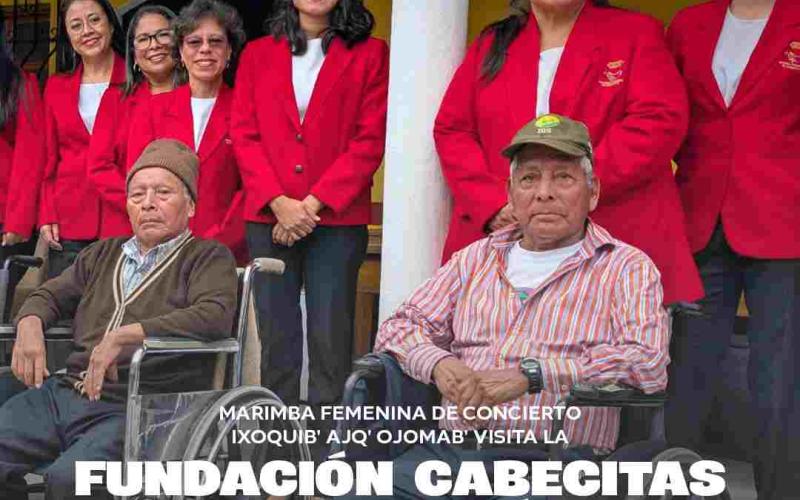 La Marimba Femenina de Concierto Ixoquib´ Ajq´ojomab´ sorprendió a los residentes de la Fundación Cabecitas de Algodón, en La Antigua Guatemala, con un concierto que despertó significativos recuerdos a través de nuestra sonoridad.  Con piezas como “El ferrocarril de los Altos” y “Xetulul”, nuestras artistas marimbistas fueron ovacionadas por su virtuosismo, haciendo memorable la mañana con música de nuestra identidad como parte de su Temporada “Llegando a tu Corazón”.