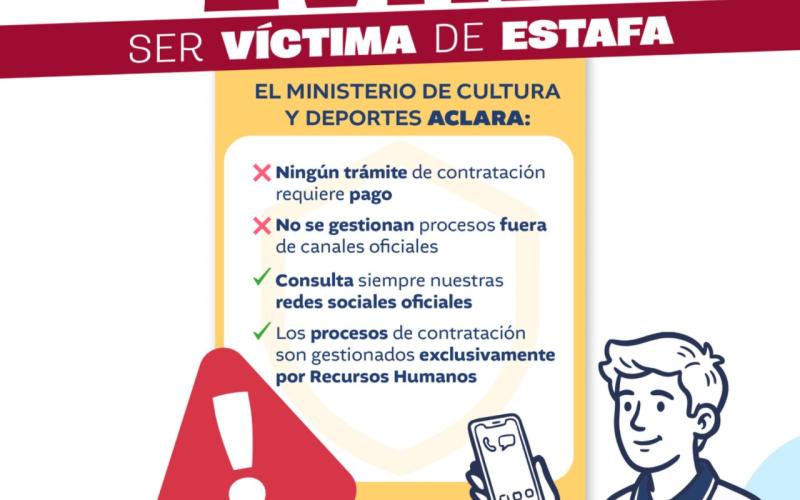 ¡No caigas en estafas! Infórmate por los canales oficiales