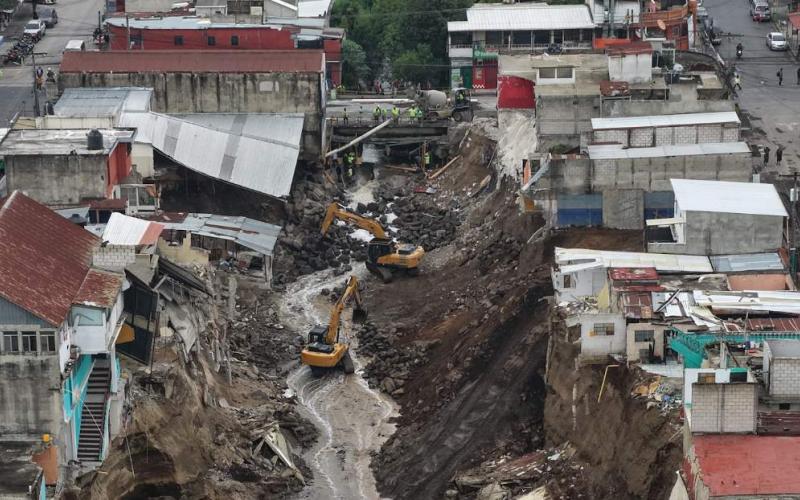 Insivumeh estudia el comportamiento del río Pinula ante los daños en Villa Hermosa