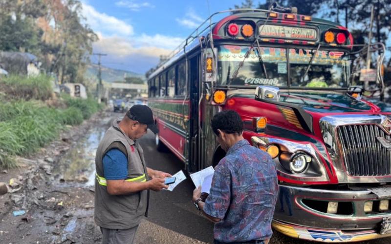 Sancionan unidades de transporte extraurbano en Villa Nueva