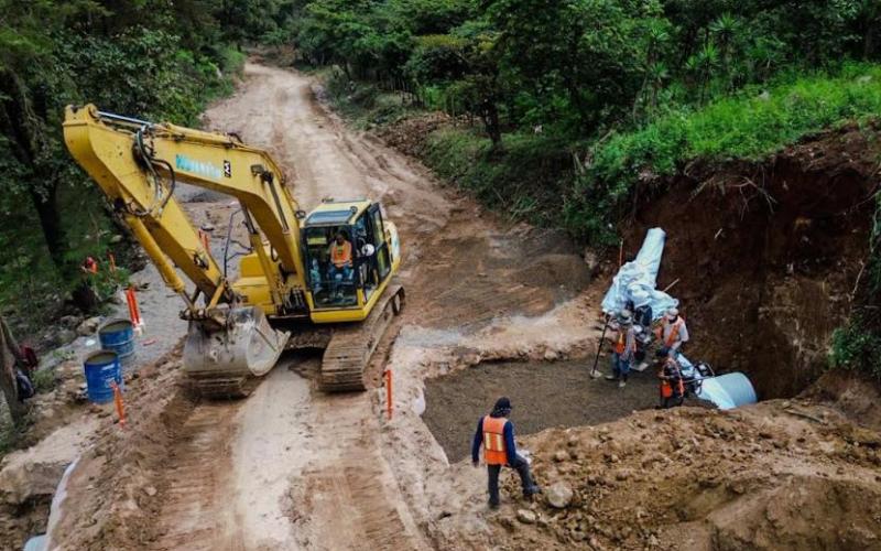 Sistema de drenaje en carretera de Jalapa beneficiará a más de 21 mil habitantes