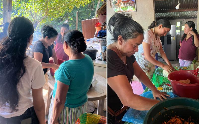 En jornada de nutrición en El Asintal destacan valor de la chaya y los alimentos locales 