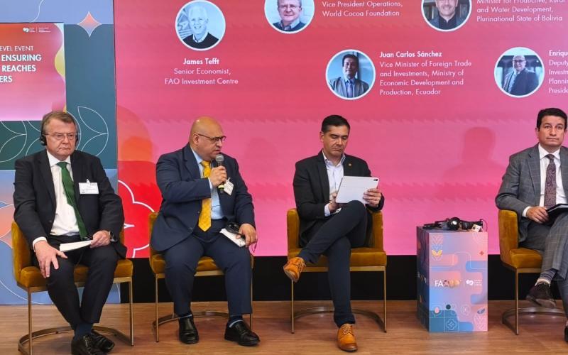 Enrique Maldonado, Subsecretario de Inversión para el Desarrollo, de la SEGEPLAN,  participó en el Foro Mundial de la Alimentación 2026.
