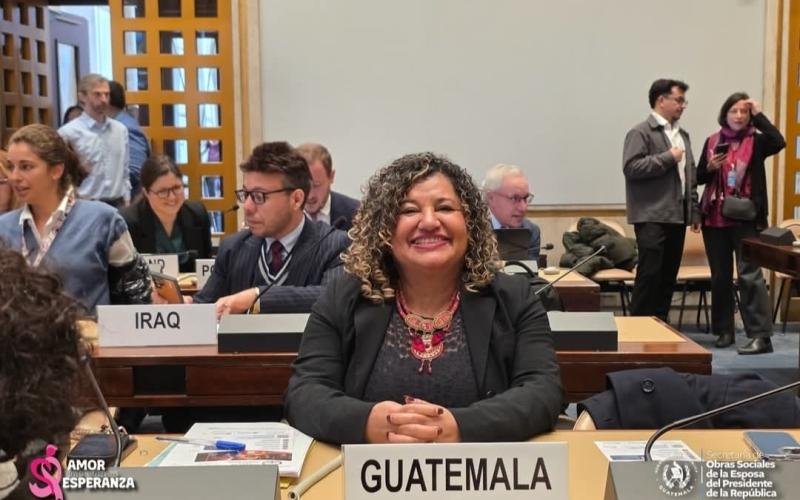 Dra. Zulma Calderón, durante segundo período de sesiones Grupo de Trabajo Intergubernamental sobre los Derechos Humanos de las Personas Mayores en Ginebra Suiza.
