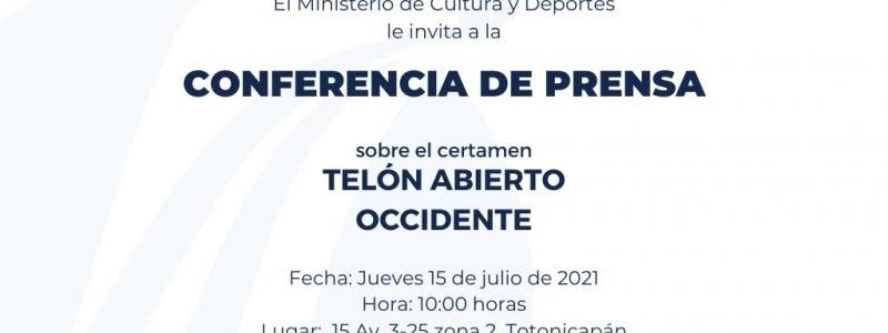 Conferencia de prensa Telón Abierto Occidente en Totonicapán