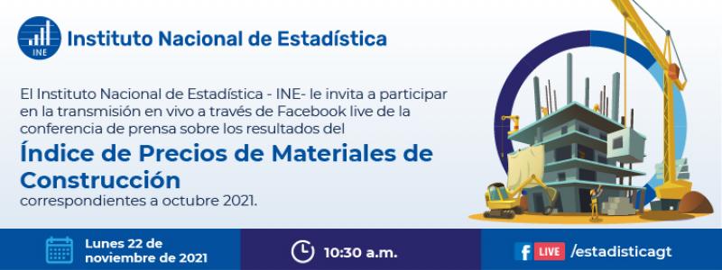Índice de Precios de Materiales de Construcción octubre 2021