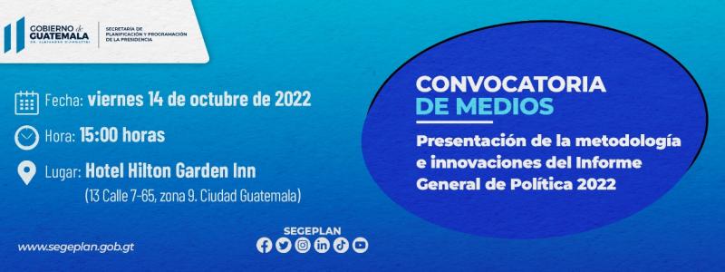 Presentación de la metodología e innovación del Informe General de la Política 2022