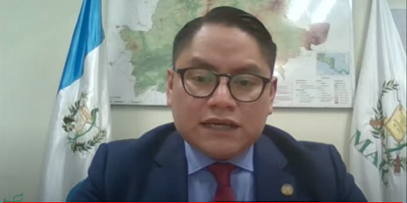 Viceministro de Recursos Naturales, Fredy Chiroy , durante su intervención en la PreCOP de Biodiversidad.