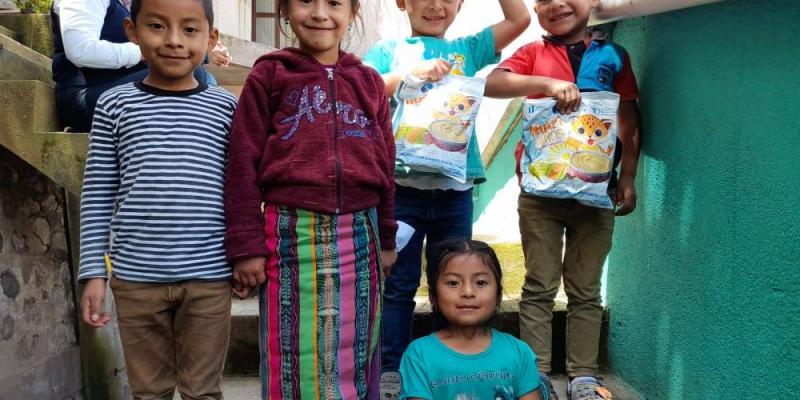 Niñez beneficiada con el programa NutriNiños