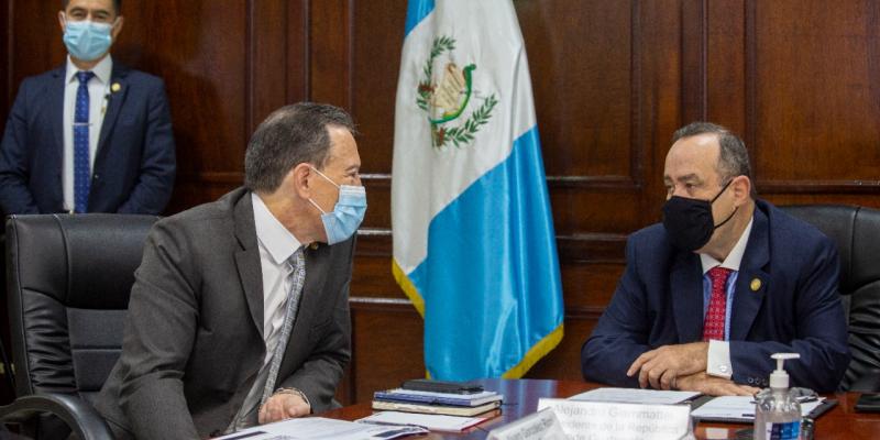 Visita del Presidente Alejandro Giammattei al Ministerio de Finanzas Públicas