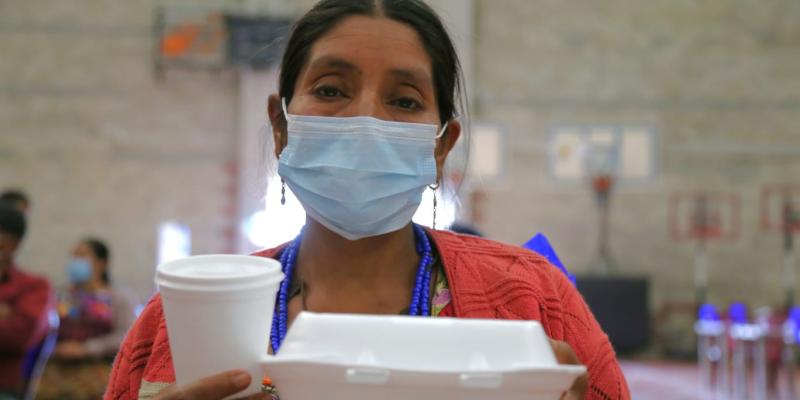 Usuaria de Comedor Social en Patzún, Chimaltenango