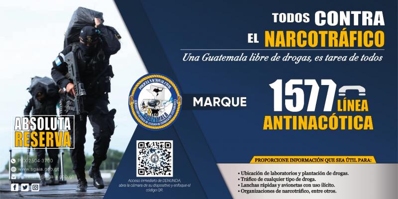 Fortalecen Línea Antinarcótica 1577