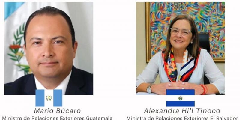 Cancilleres de Guatemala y El Salvador conversan sobre seguridad, comercio y migración