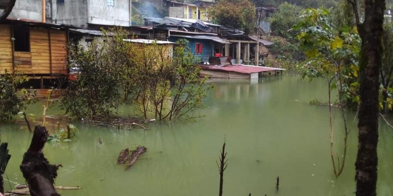 Inundación en Cobán, Alta Verapaz.