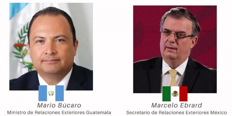Canciller Mario Búcaro aborda con su homólogo mexicano temas de agenda bilateral