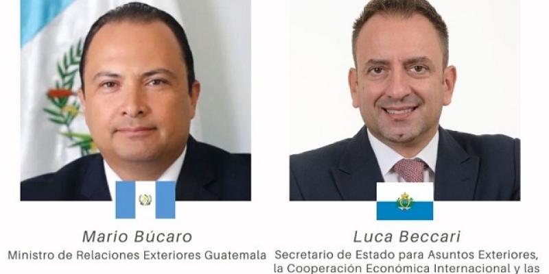Cancilleres de Guatemala y San Marino conversan sobre relaciones político-diplomáticas y de cooperación 