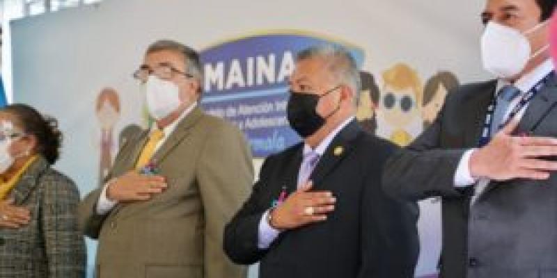 Autoridades Maina conmemorando Día Nacional de la No Violencia contra la Niñez