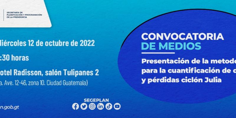 Presentación de la metodología para la cuantificación de daños y pérdidas ciclón Julia