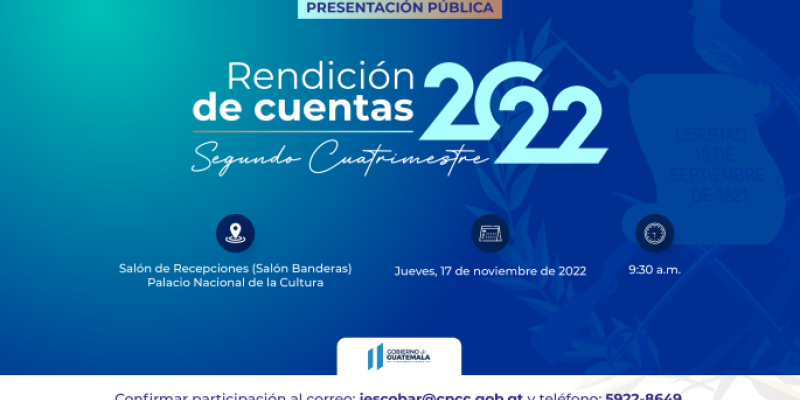 Presentación Redición de Cuentas Segundo Cuatrimestre 2022