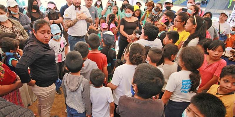 Las niñas y niños compartieron un momento de reflexión
