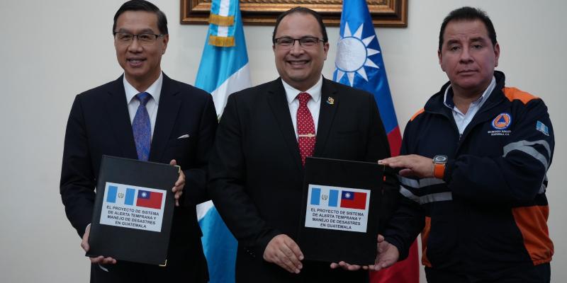 Guatemala y la República de China (Taiwán) impulsarán sistema de alerta temprana y manejo de desastres 