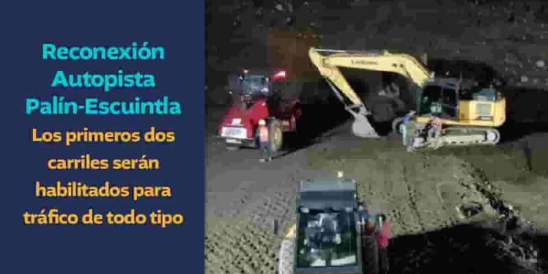 En los próximos días se habilitarán dos carriles en el kilómetro 44 de la autopista Palín-Escuintla, abiertos para todo tipo de vehículos, incluyendo transporte pesado. Estos carriles estarán operativos y serán seguros durante todo el proceso de reparación.