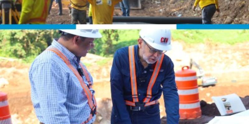Ministro de Comunicaciones supervisa avances en la autopista Palín-Escuintla