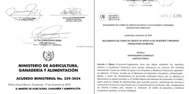Fondo de Crédito de Apoyo a productores agrícolas es una realidad