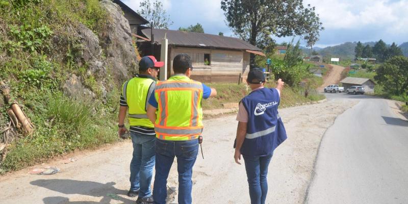 CIV da seguimiento a proyecto vial en Alta Verapaz