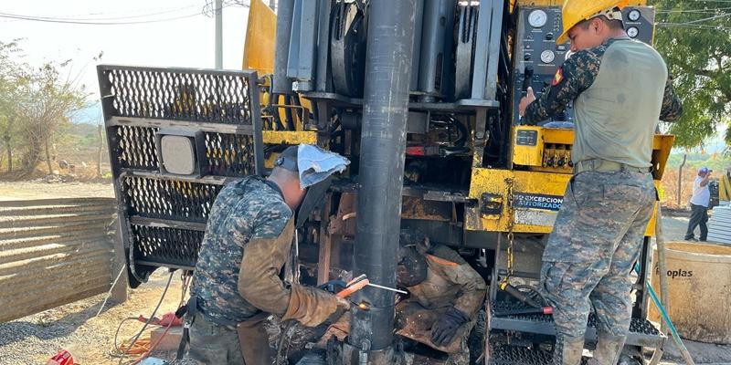 Cuerpo de Ingenieros del Ejército de Guatemala realizó perforación de pozo mecánico en Zacapa.