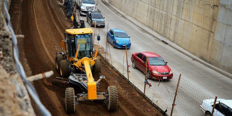 Trabajamos en la habilitación de los cuatro carriles del paso a desnivel de Xela