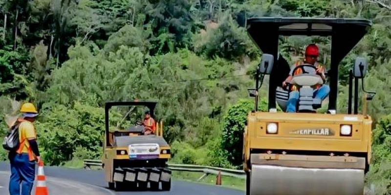 Rehabilitación vial  San Cristóbal–La Conora alcanza el 87% de avance físico