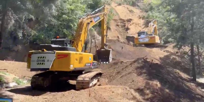 COVIAL atiende desprendimientos de tierra en ruta entre San Juan del Obispo y Santa María de Jesús
