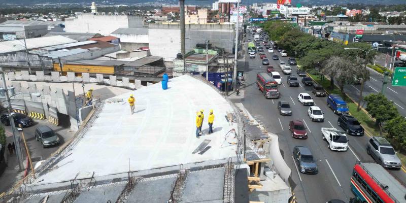 Trabajos en puentes 5 y 6 generarán cierres esta semana en la calzada Roosevelt 