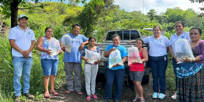 Entrega de alevines fortalece la acuicultura en Petén
