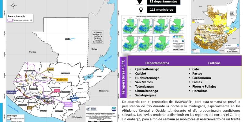 Monitoreo constante porque persisten bajas temperaturas y el posible ingreso de un frente frío