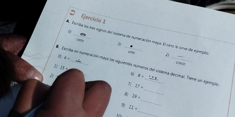 Casa de Desarrollo Cultural impulsa el aprendizaje del sistema numérico maya. 