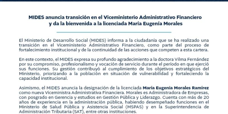 Nueva viceministra