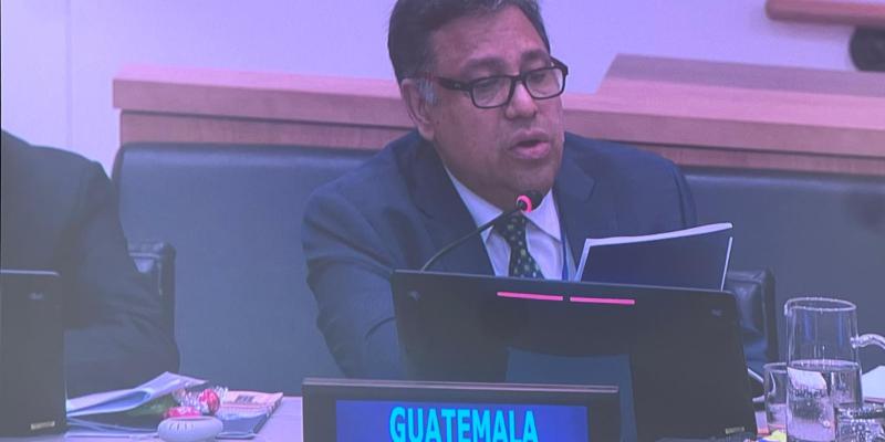 El titular de SEGEPLAN), Carlos Mendoza, presentó en la ONU los avances en la estrategia del Gobierno de Guatemala para combatir la pobreza.