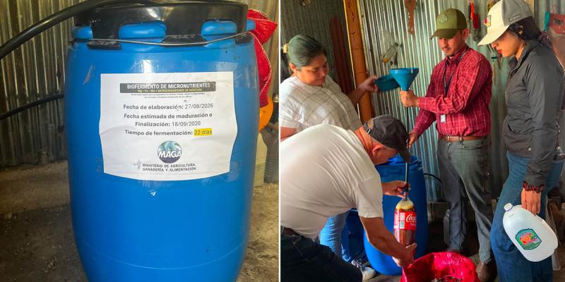 Impulsan la producción agrícola sostenible mediante elaboración de biofermentos