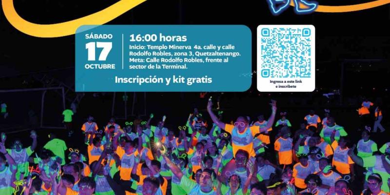 La Carrera Neón 3K llega a Quetzaltenango
